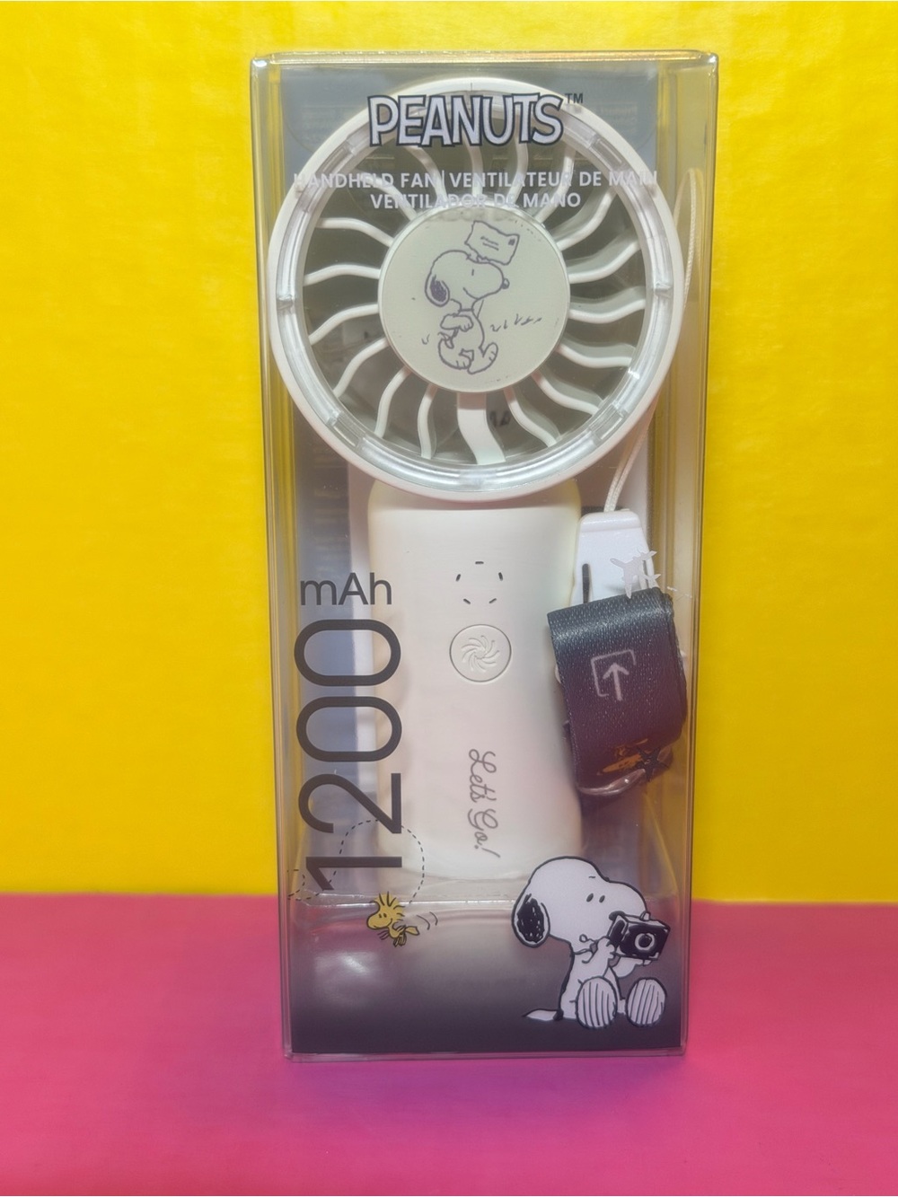 Peanuts White Portable Handheld Fan